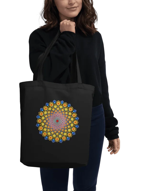 Orange Sunflower Mandala Eco-Friendly Tote Bag product image (1)