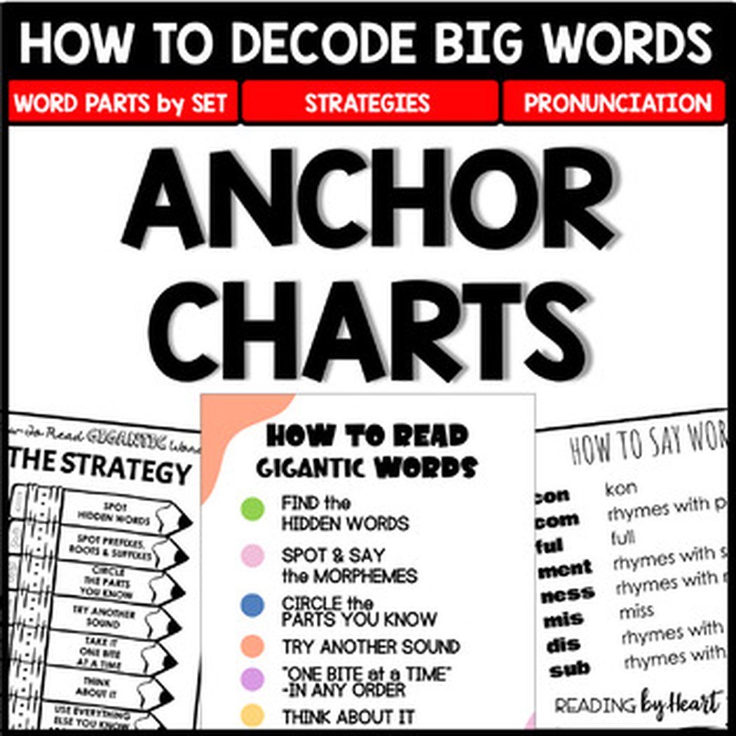 How to Read Gigantic Words: Tools - Anchor Charts product image (1)