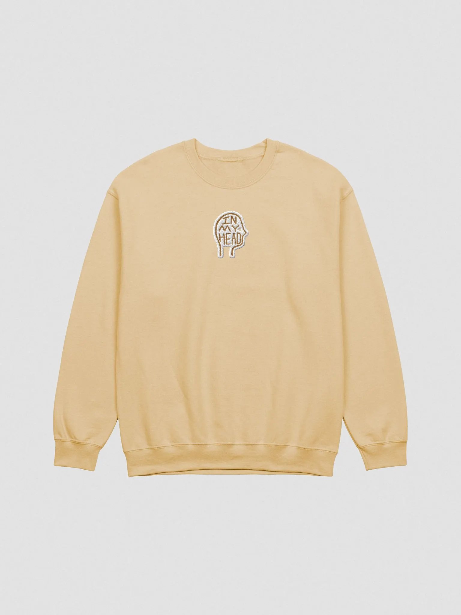 In My Head embroidered crewneck (brown bubble design) product image (5)