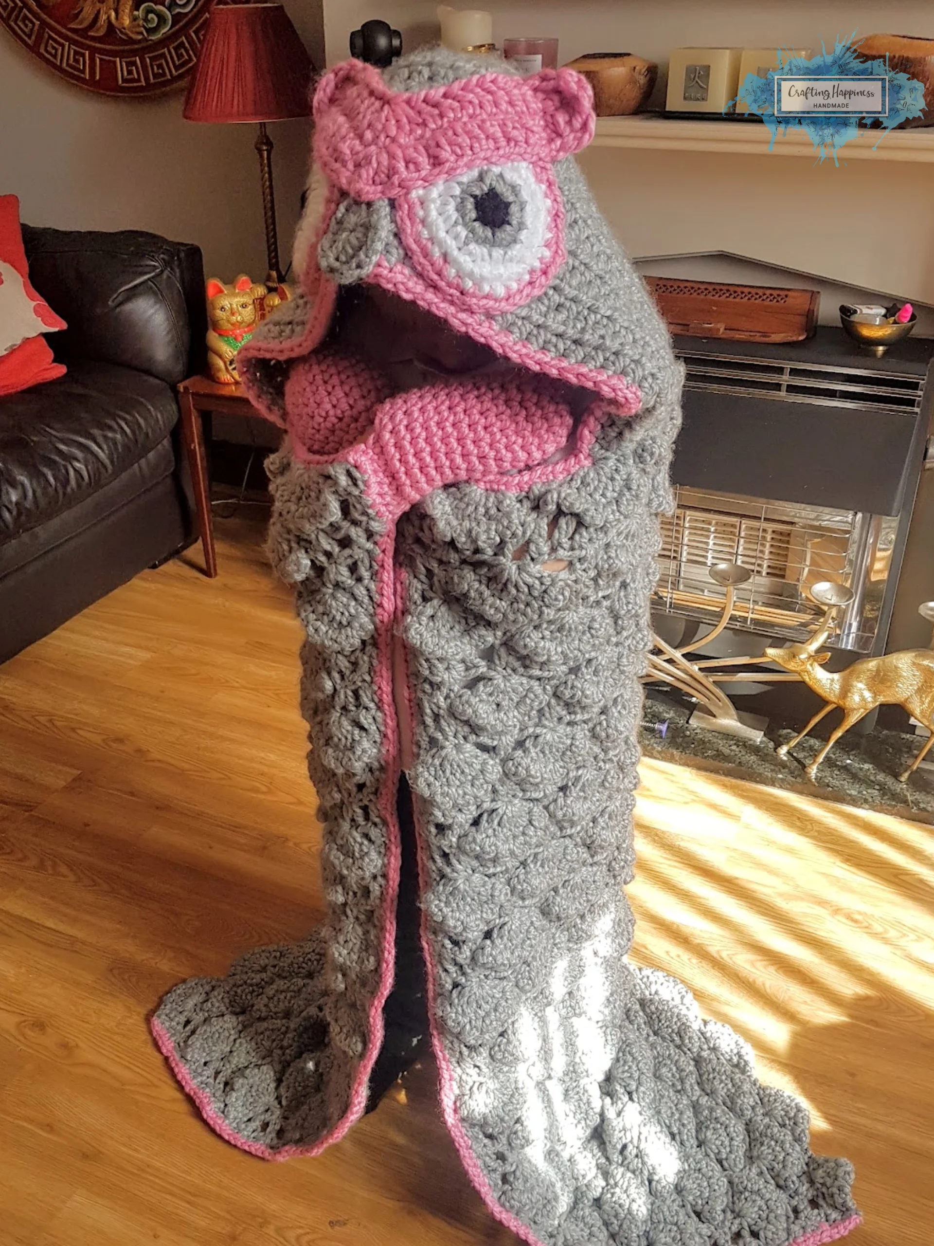 Crochet Owl Hooded Blanket PATTERN – Child & Adult Sizes (US Terms) product image (4)