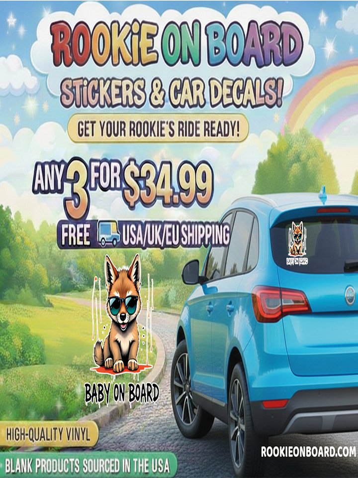 Cool Fox Urban Style Baby On Board Car Decal - 5x5 Premium Vinyl Sticker - Streetwear Inspire Fox with Sunglasses Graphic for Cars and Jeeps product image (2)