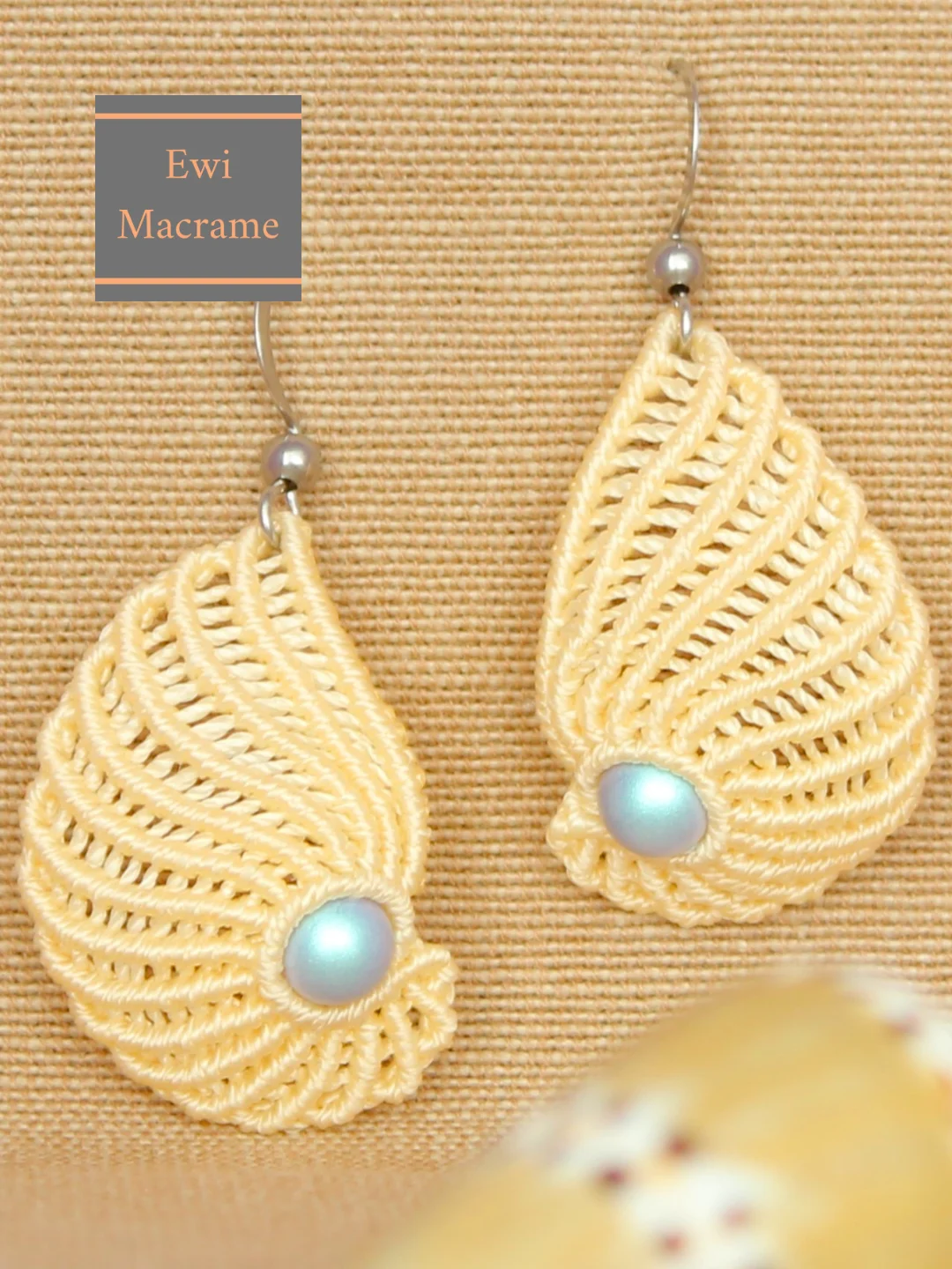 Micro Macrame Shell Earrings – Photo & Video Tutorial product image (6)