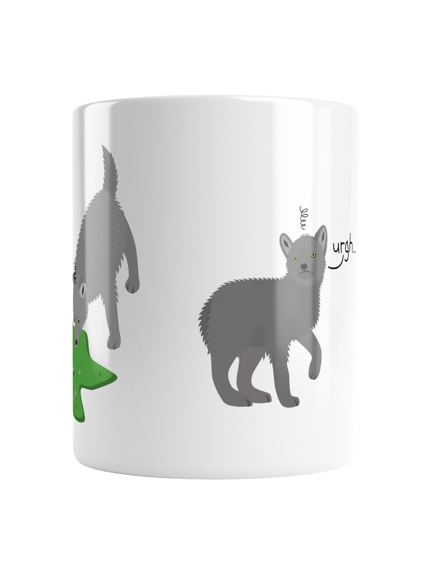 Grumpy Wolf Pup - Silly Art Mug product image (4)