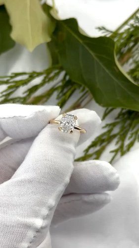 Natural 2.71ct cushion cut solitaire engagement ring adorned with a double hidden halo and double prong setting. 
•
Made for ...