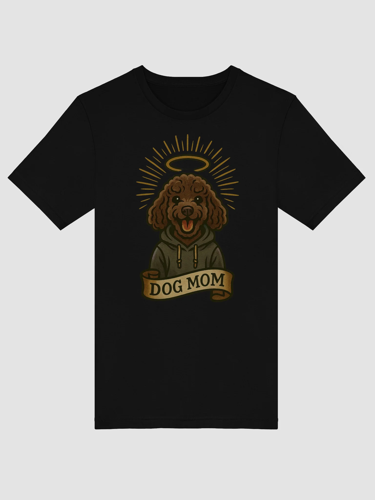 Dog Mom T-Shirt – Cute Poodle Halo Design for Proud Pet Parents – Funny Dog Lover Gift Tee for Women, Moms & Fur Baby Devotees product image (5)