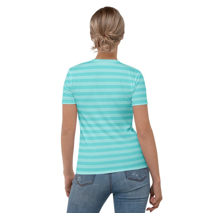 Turquoise Stripped Lips Designer Tee product image (2)