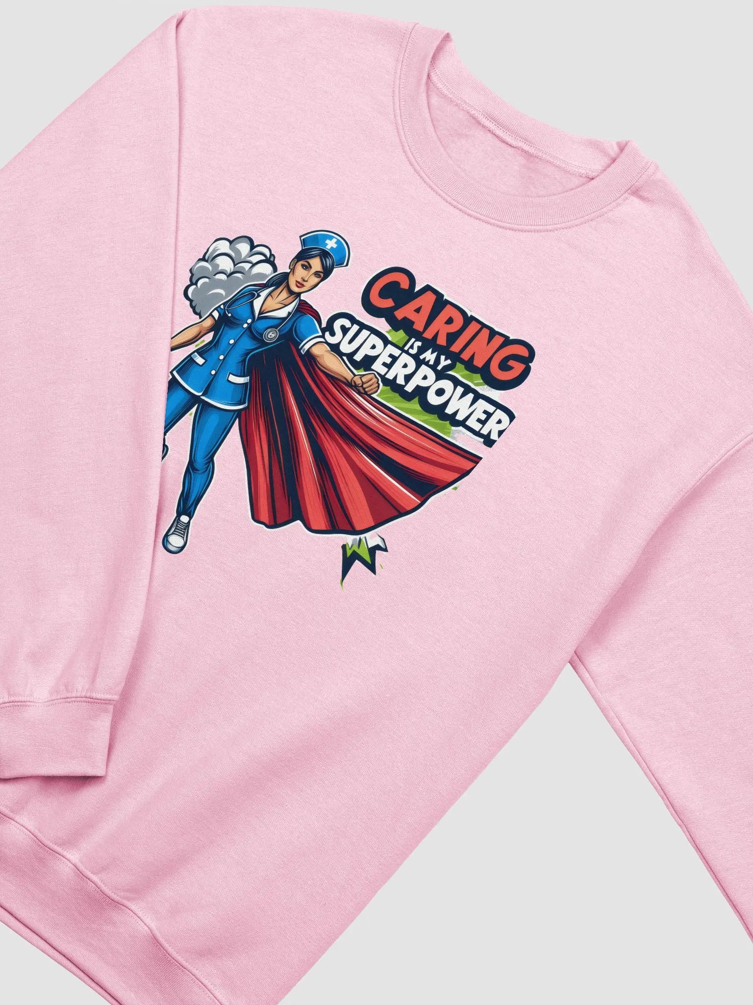 Caring Superhero Nurse Crewneck product image (36)