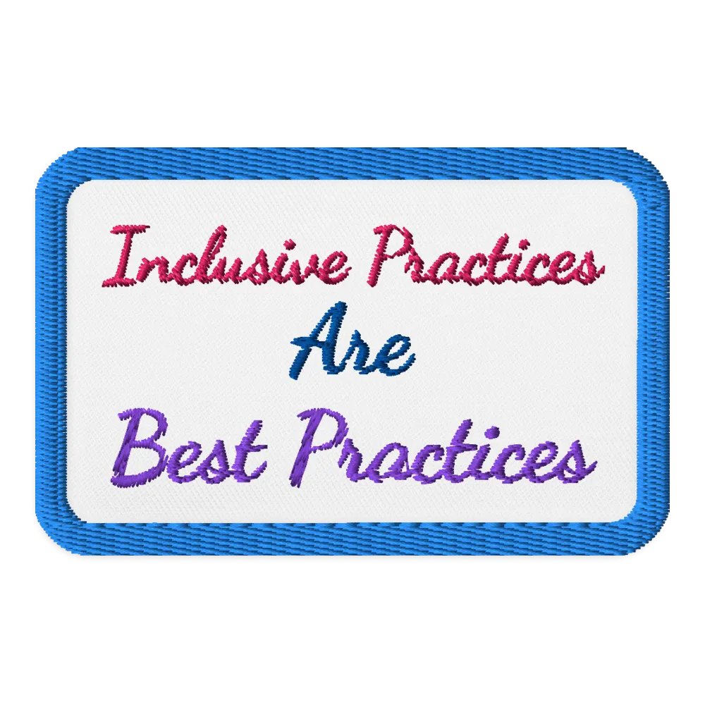 Hands Off DEIA, Inclusive Practices are Best Practices, Rectangle Patch product image (1)