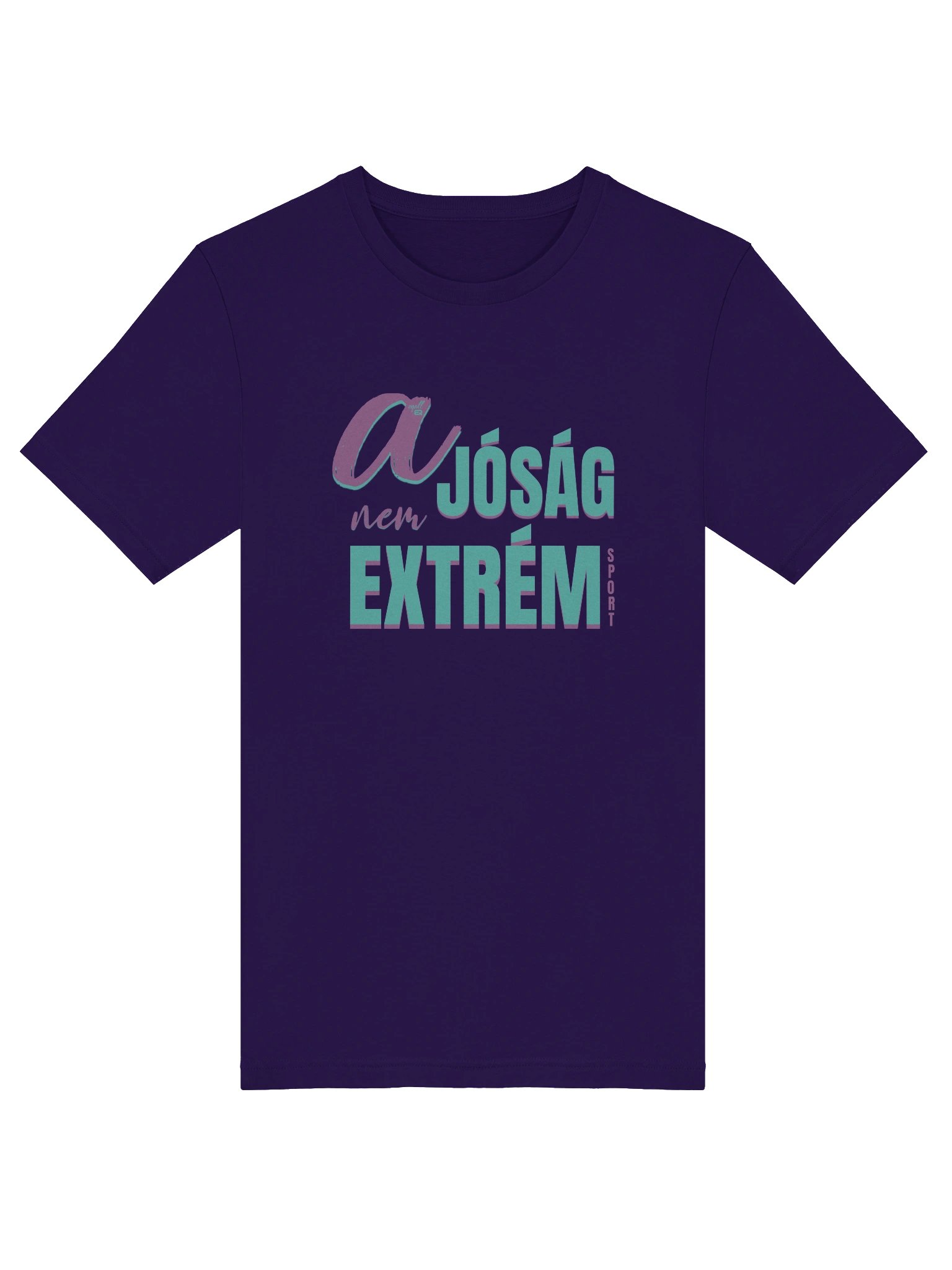 A jóság nem extrém sport_Unisex Bella + Canvas Póló_EQALL® Essentials_Lila / Türkisz product image (5)