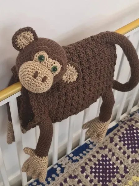 Crochet Monkey Baby Blanket Folding Toy Pattern PDF - Crafting Happiness product image (6)
