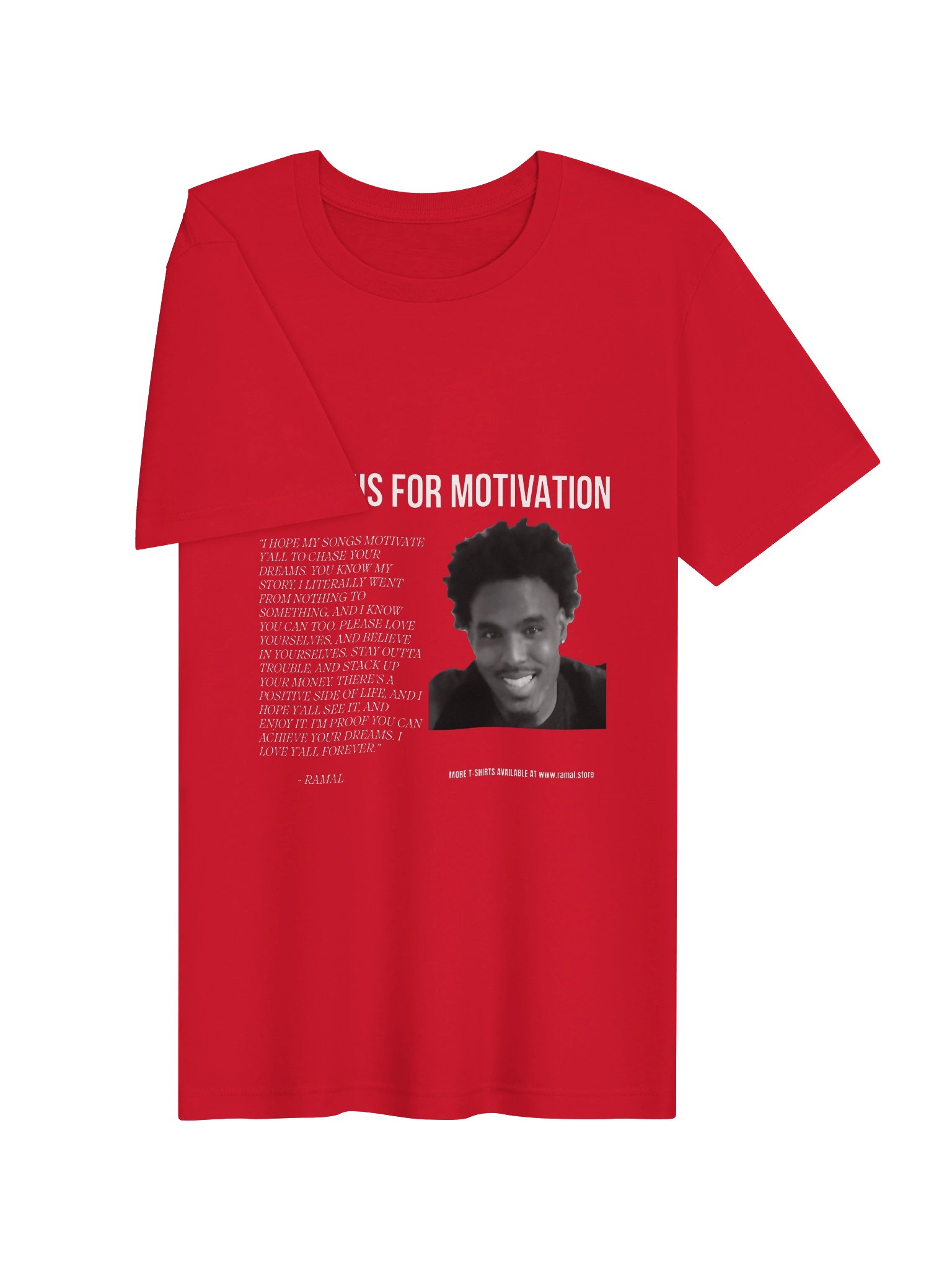 RED MOTIVATIONAL T-SHIRT product image (3)