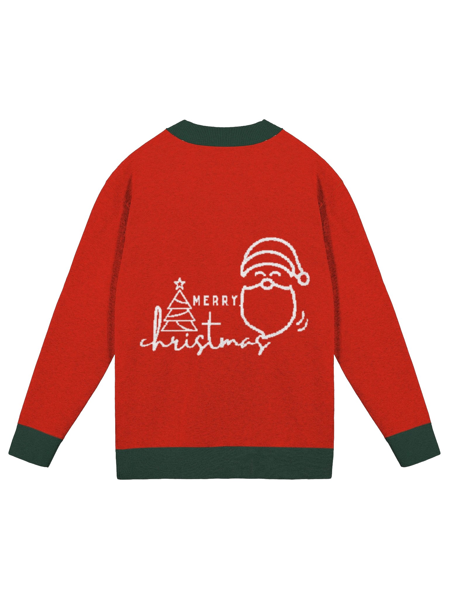 WyldFoxy Red Merry Christmas Knitted Cardigan Without Pocket product image (8)