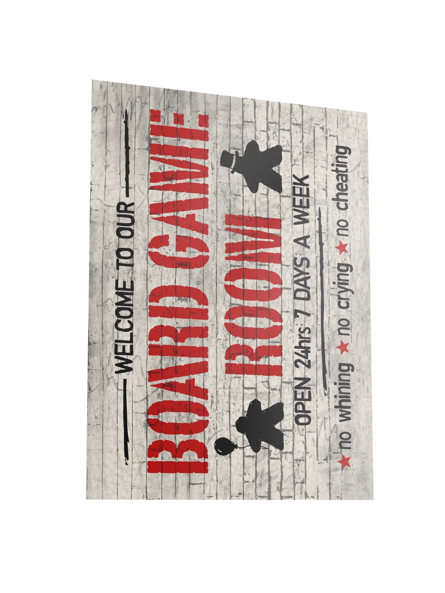 Brick Wall Graffiti Board Game Room Wall Sign - UNFRAMED product image (3)