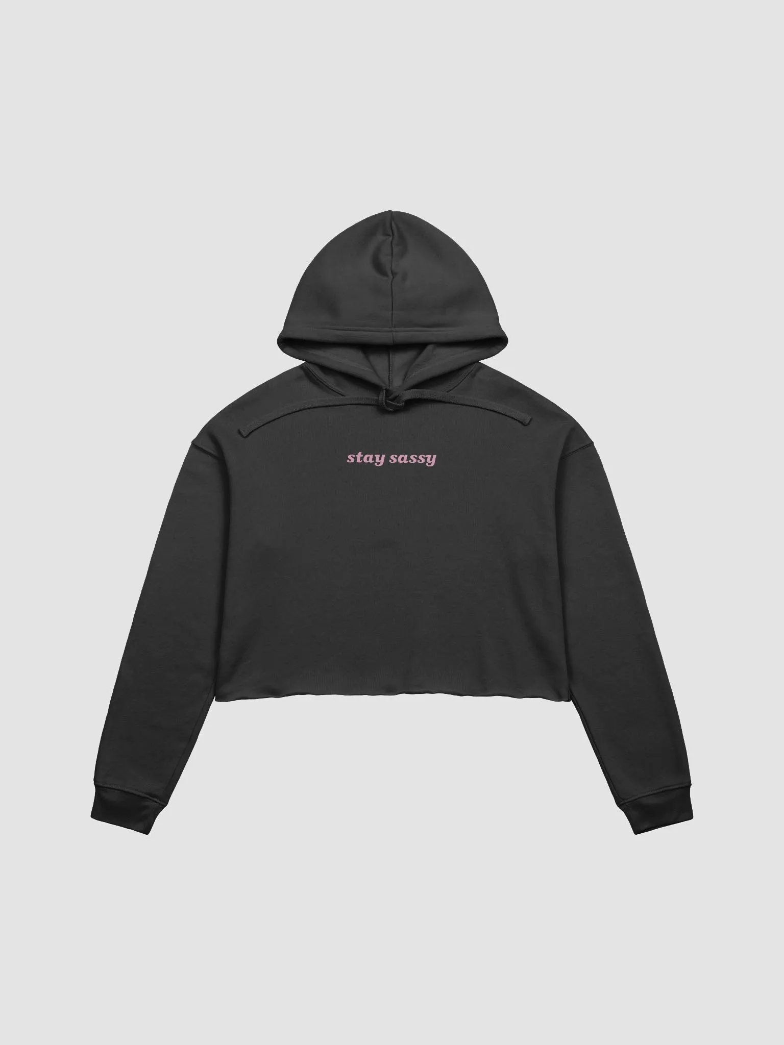 Stay Sassy Cropped Hoodie - Black product image (1)