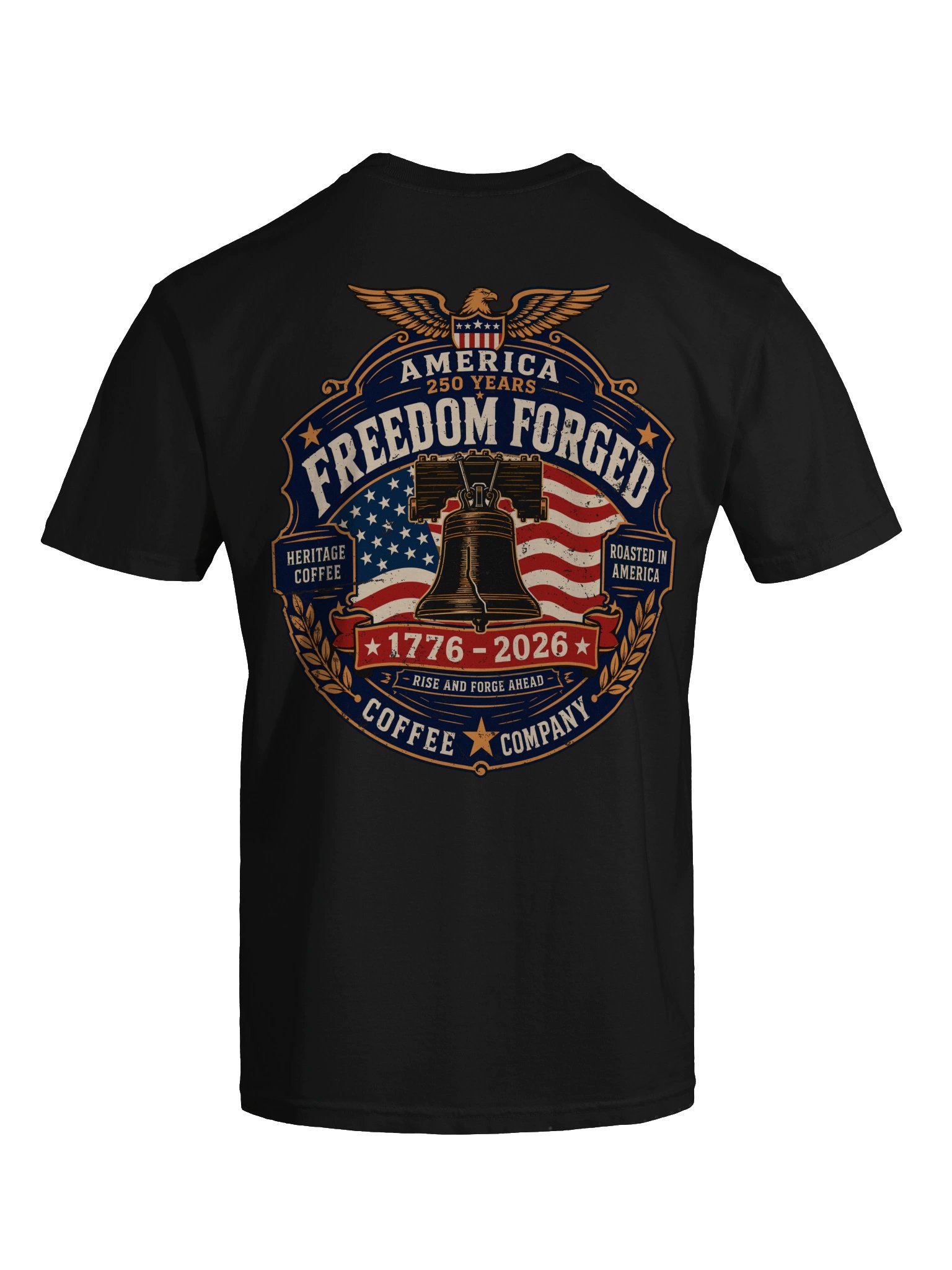 America 250 Commemorative Tee, Front and Back. Limited Edition. Freedom Forged Coffee Company product image (21)