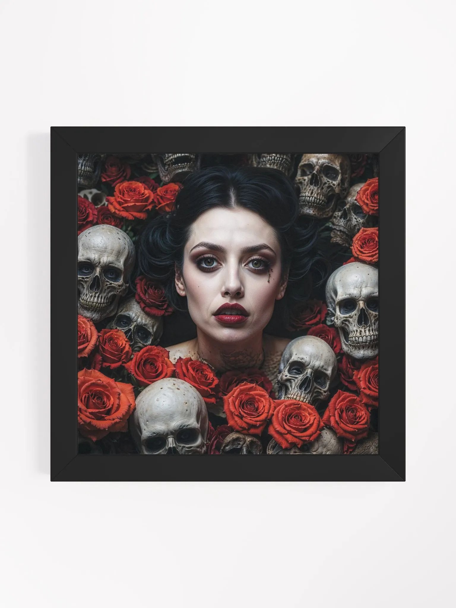 Gothic Skulls and Roses Framed Print product image (6)