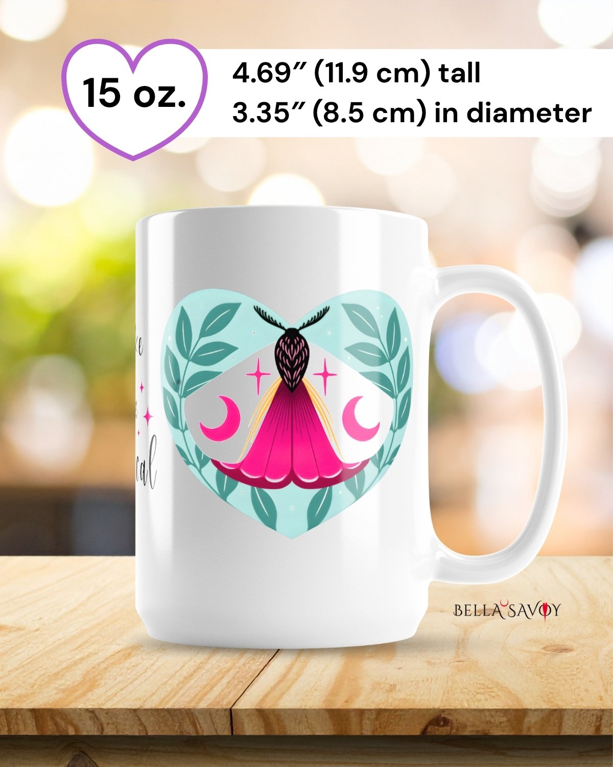 Make Life Magical Moth Ceramic Mug product image (5)
