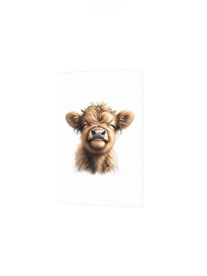 Smiling Fluffy Highland Cow Nursery Print product image (2)