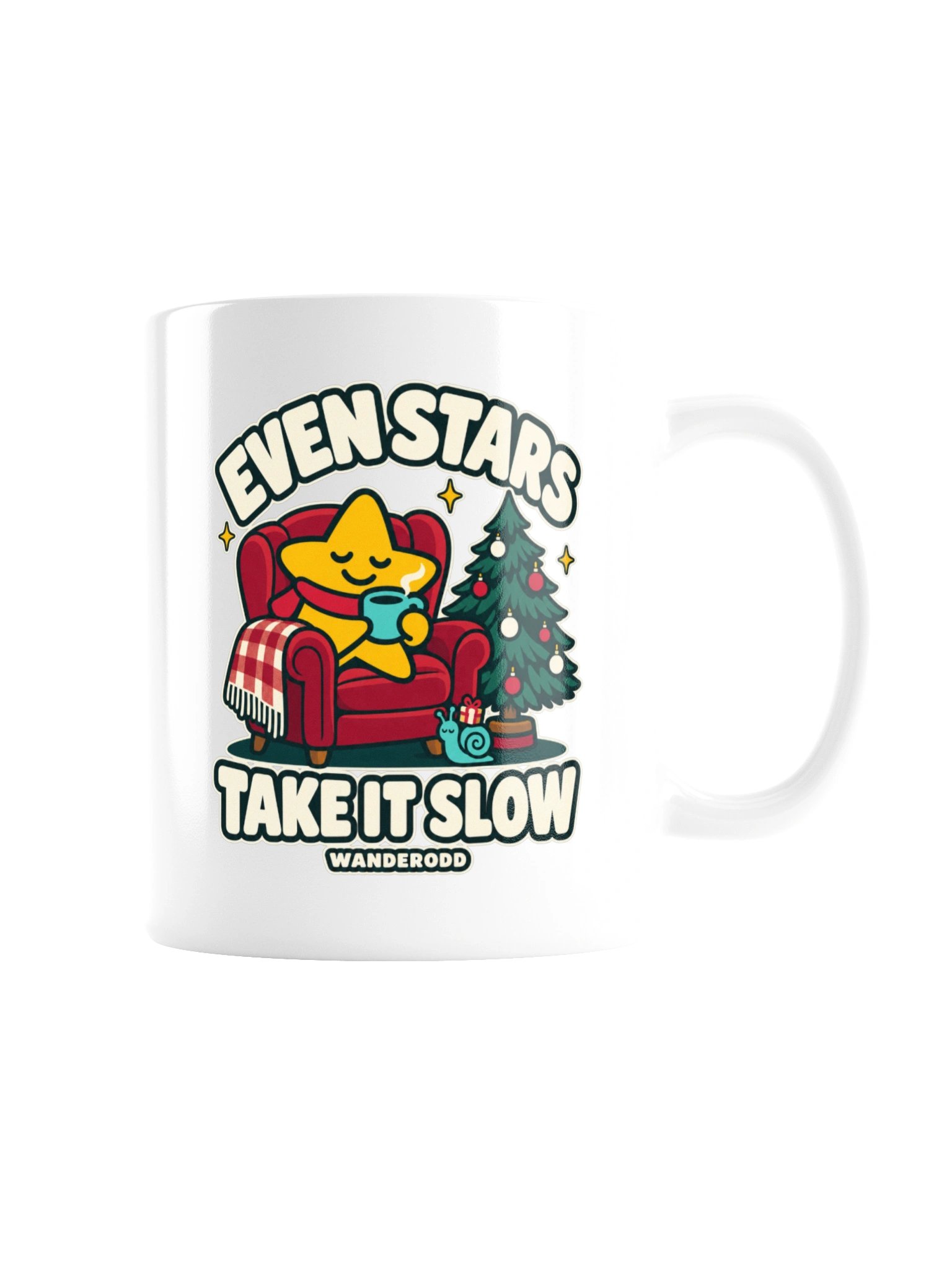 Christmas Star White Coffee Mug – Take It Slow | WanderOdd product image (2)