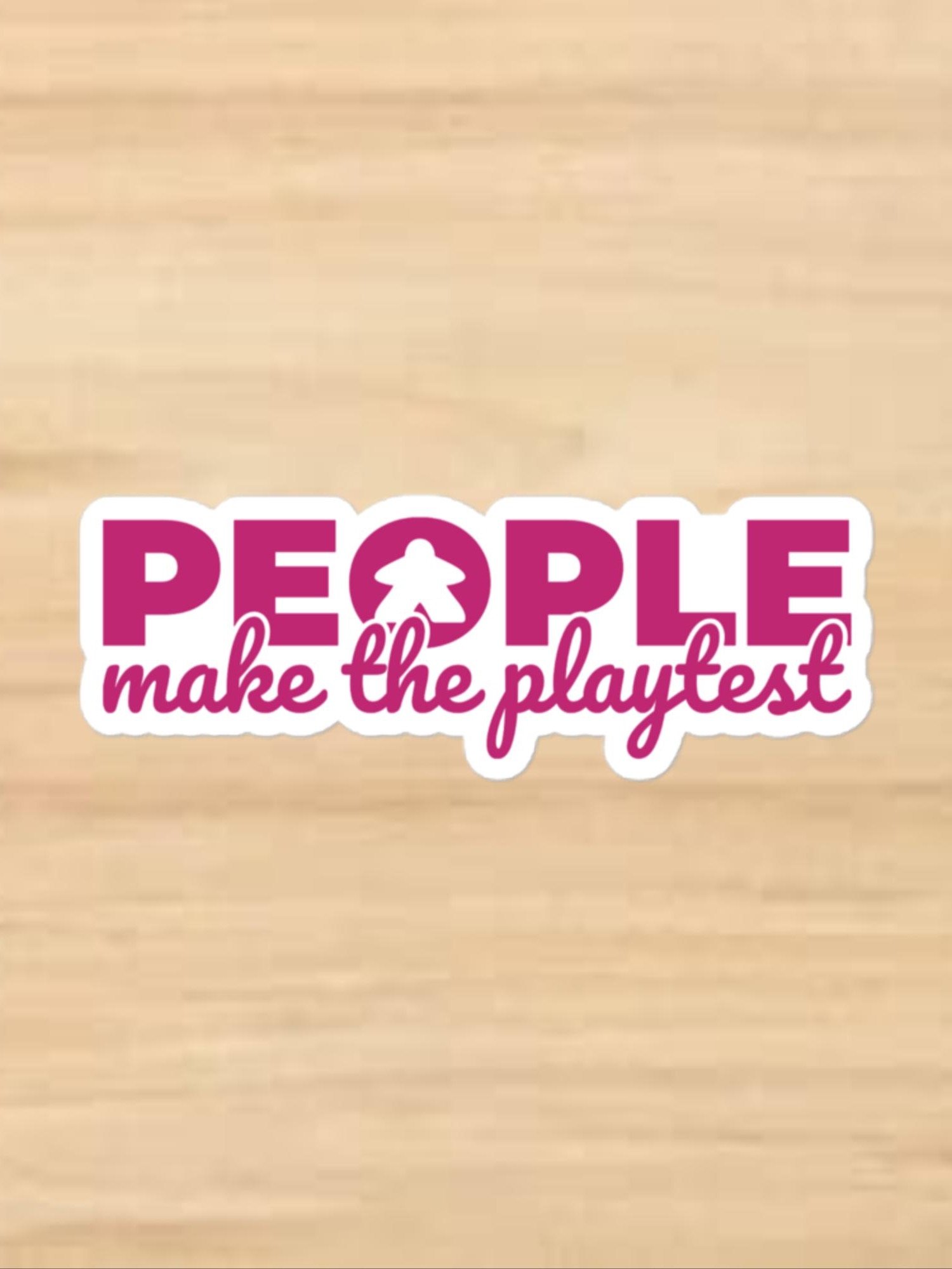 Little Meeple Pink PMTP Vinyl Sticker product image (1)