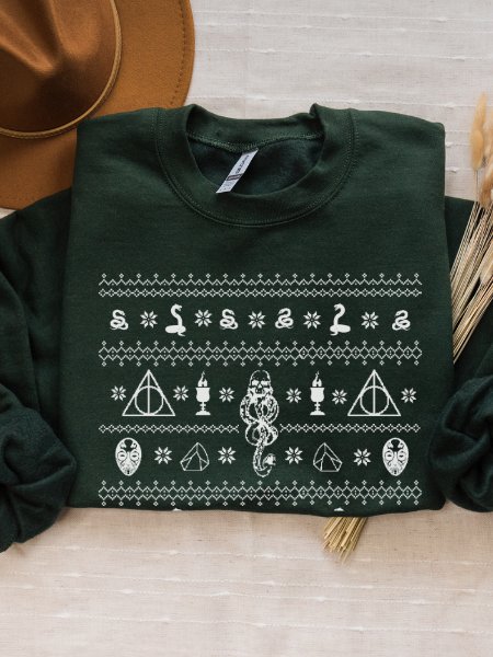 Dark Magical Arts Ugly Christmas Sweater Cozy Minimalist Sweatshirt product image (3)