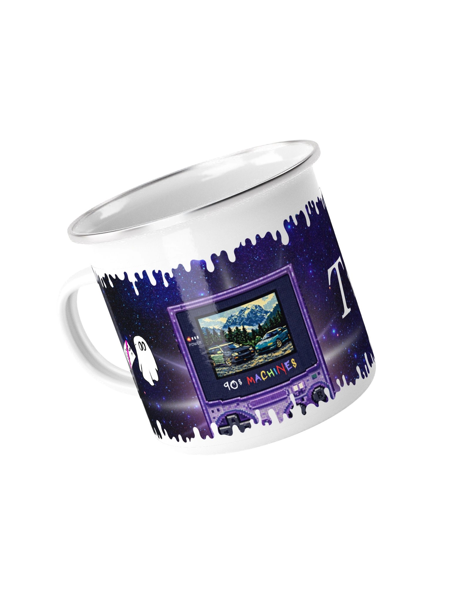 “Space for the ’90s” Enamel Mug product image (1)