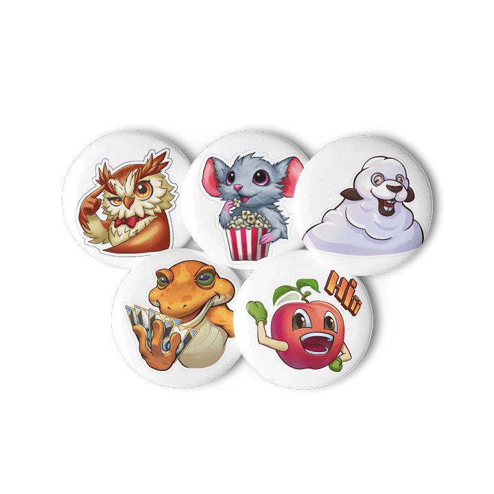 Hi! Apple Cartoon Pin Buttons Set product image (2)