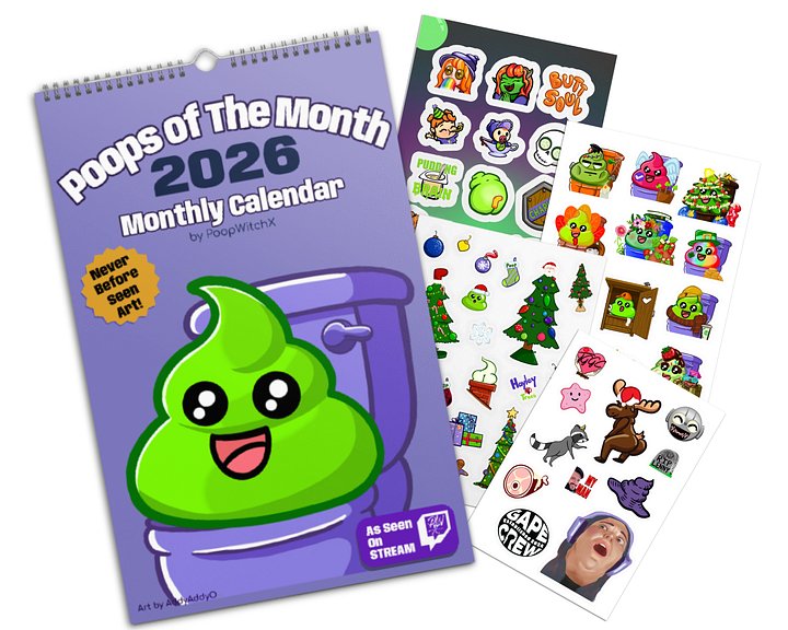 Calendar and 4 Sticker Sheet Bundle product image (1)