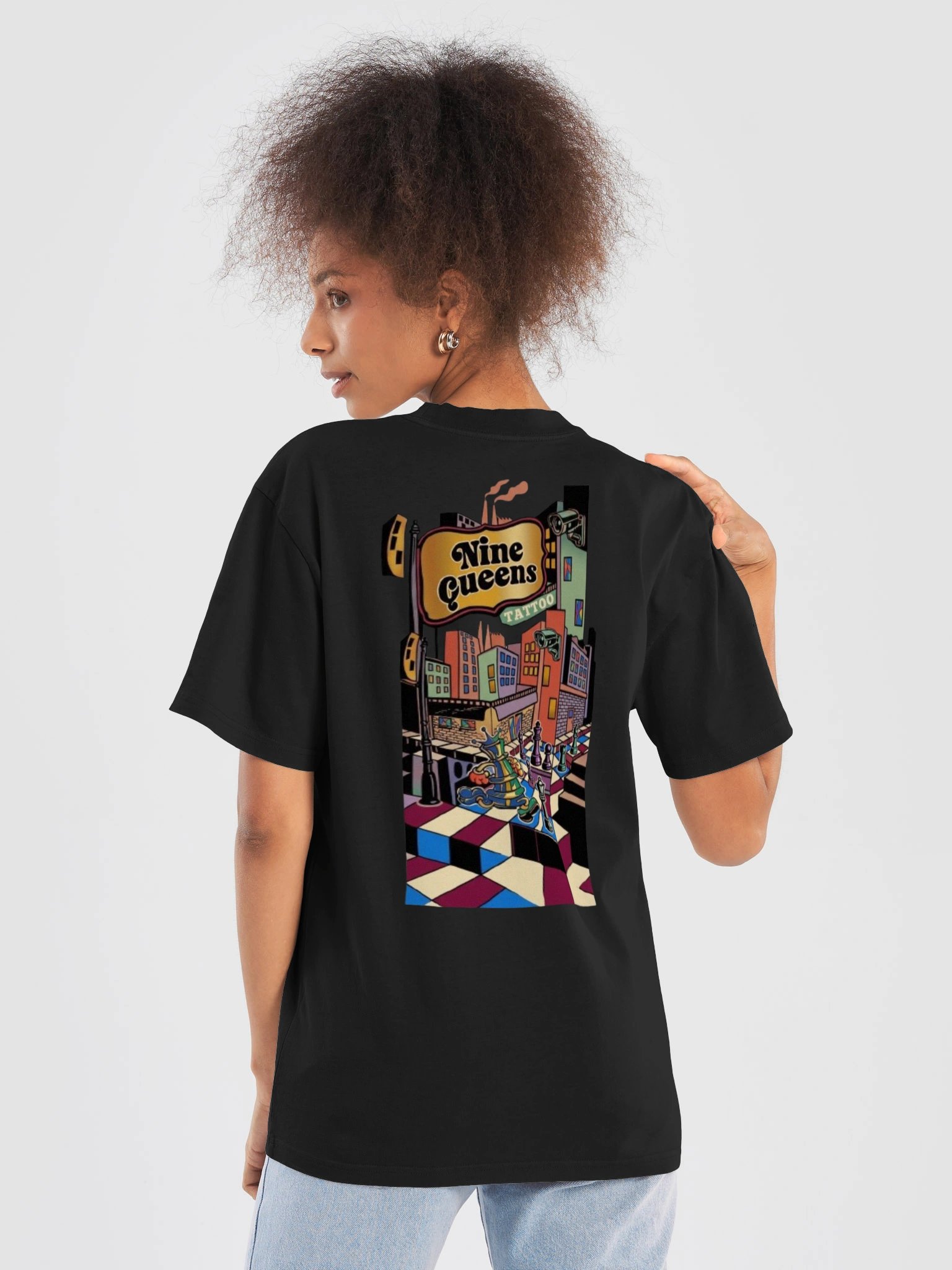 Nine Queens Faded Script Tee product image (7)