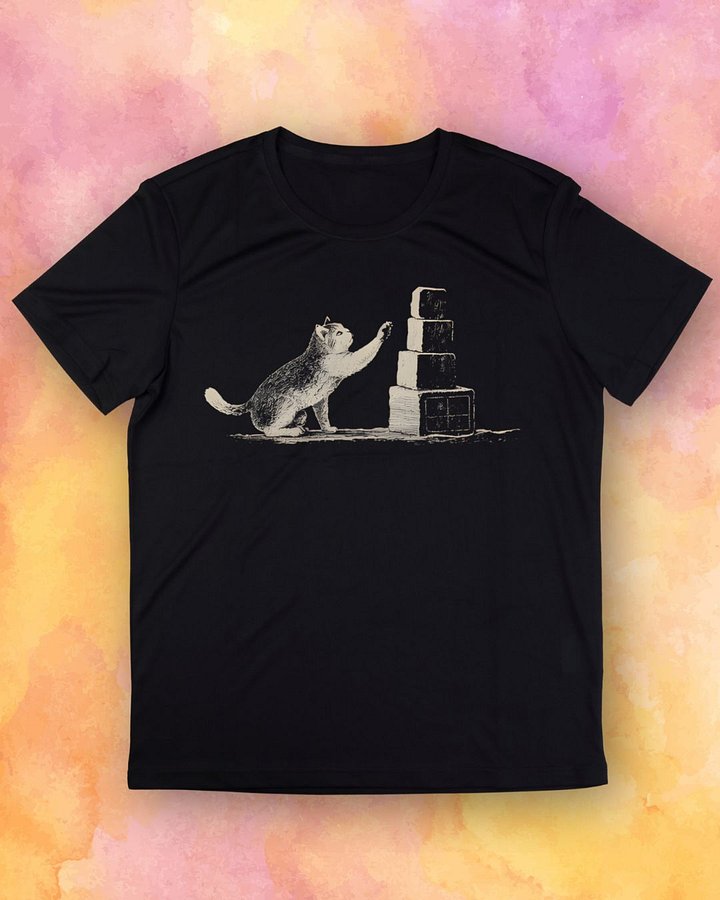 Cat Cube Tower T-Shirt product image (1)