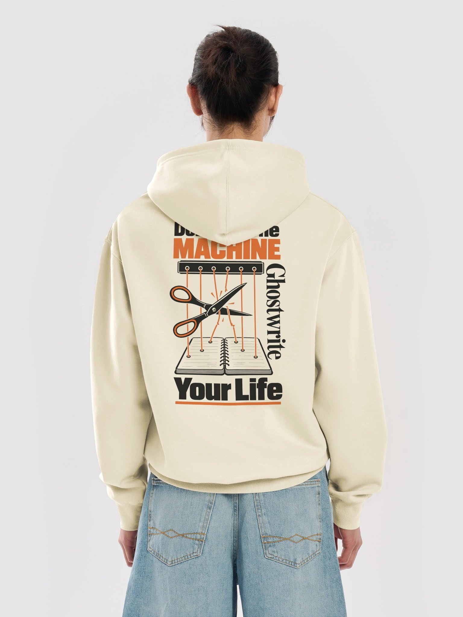 Don't Let the Machine Ghostwrite Your Life: Cut Strings | Box Hoodie product image (16)