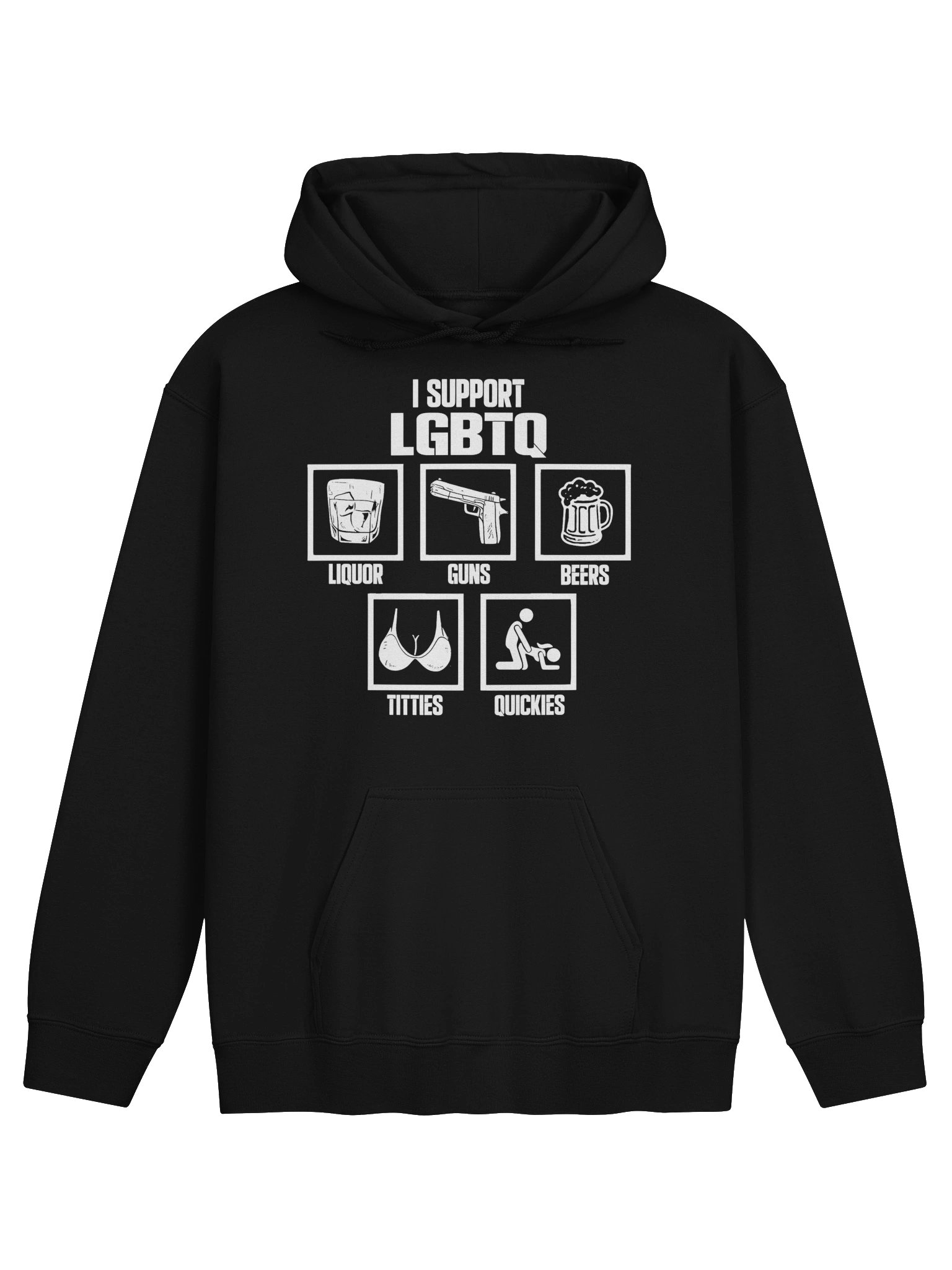I Support LGBTQ Liquor Guns Beer Titties Quickies Hoodie product image (1)