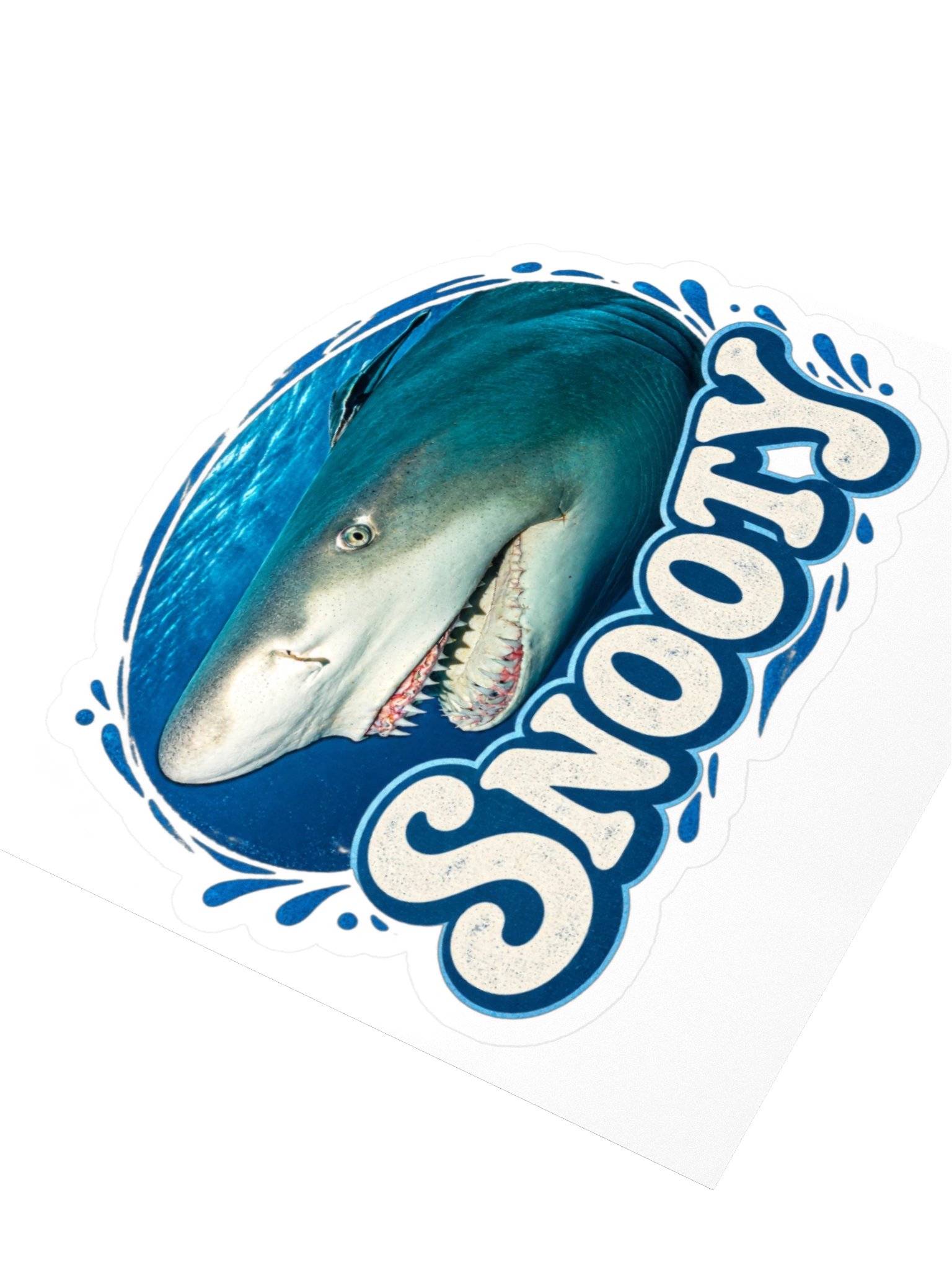 Snooty Shark Underwater Kiss Cut Sticker product image (8)