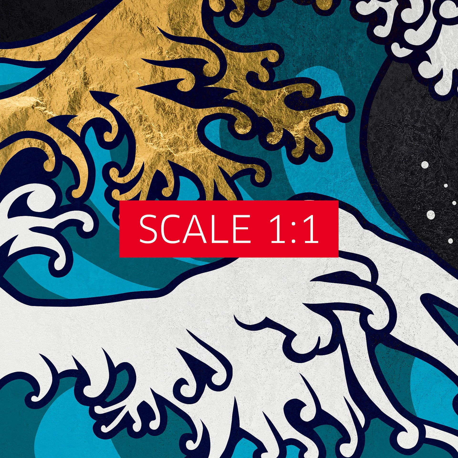 Golden Great Wave off Kanagawa #2 — Japanese golden poster, travel poster, aesthetic poster, landscape poster, wall art print product image (5)
