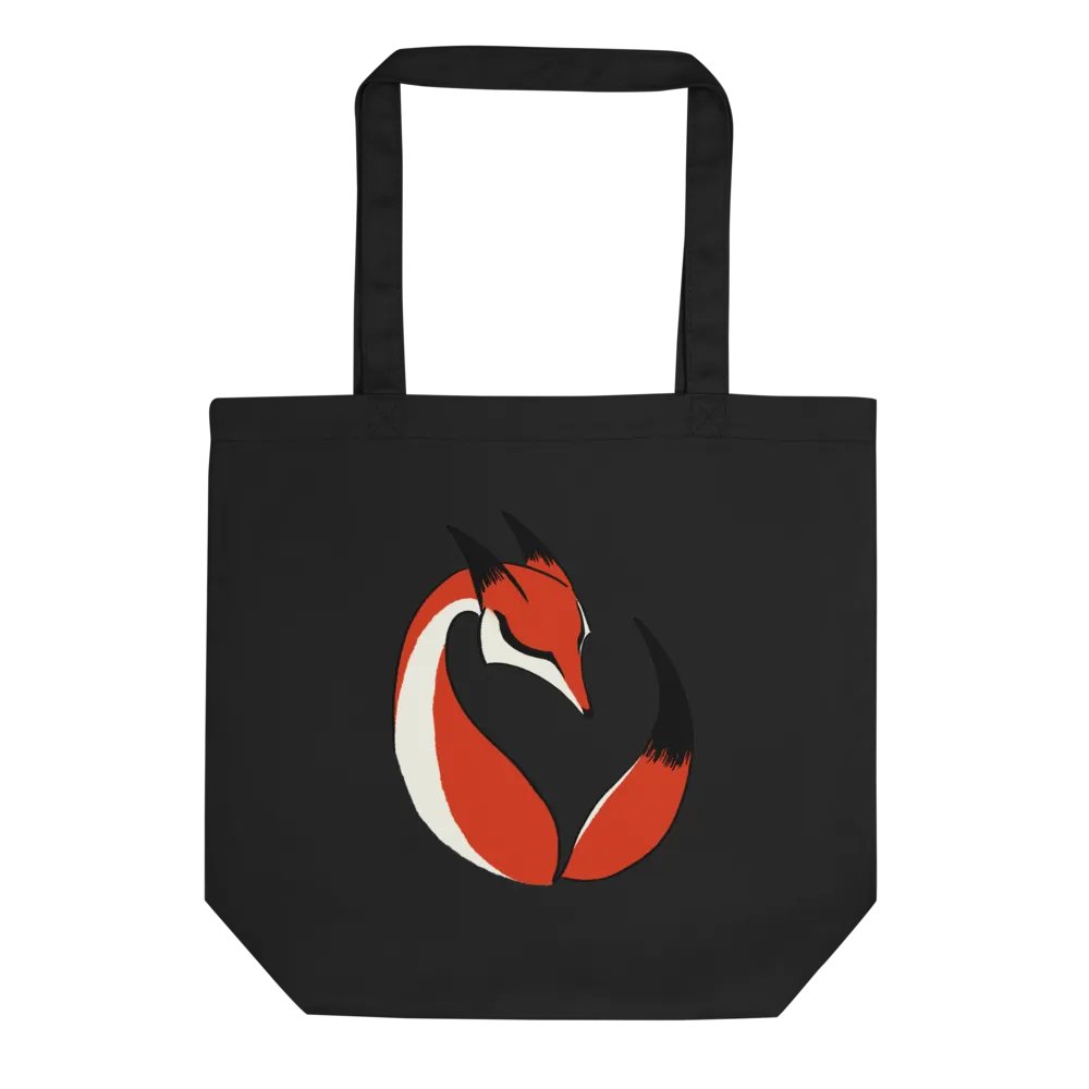 Calming Red Fox Totebag / Black-Oyster product image (1)