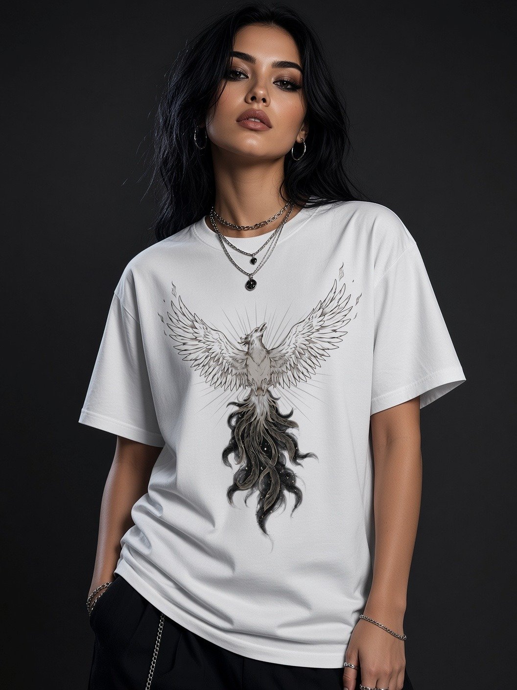 The Phoenix Ascension // Cosmic Nebula Heavyweight Tee product image (1)