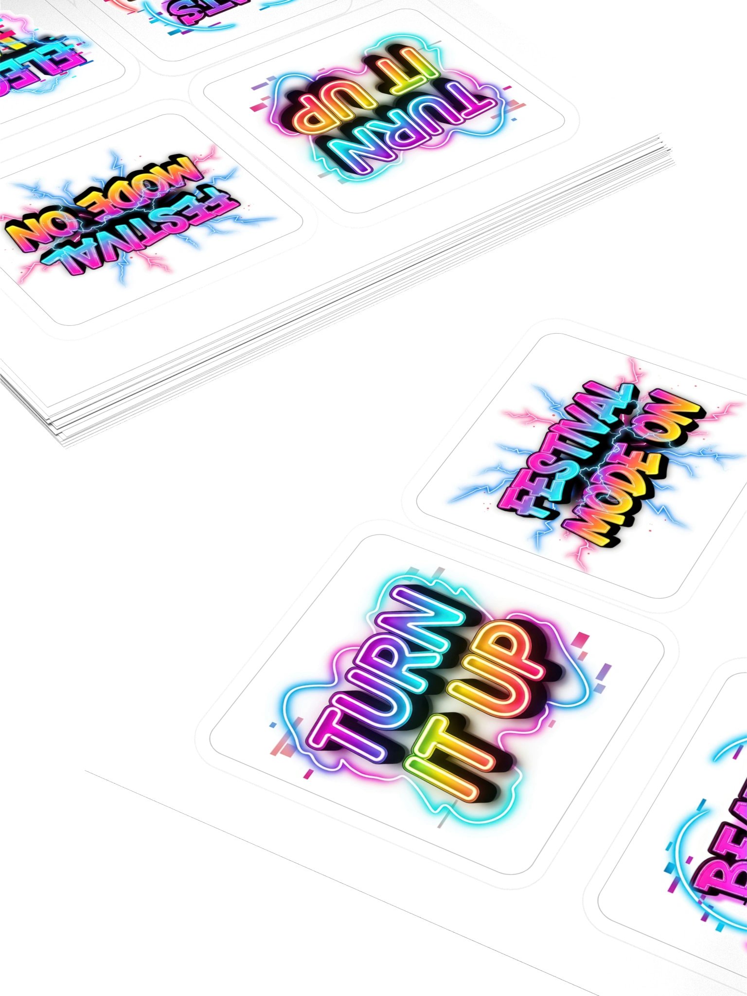 Neon Festival Vibes Sticker Set product image (4)
