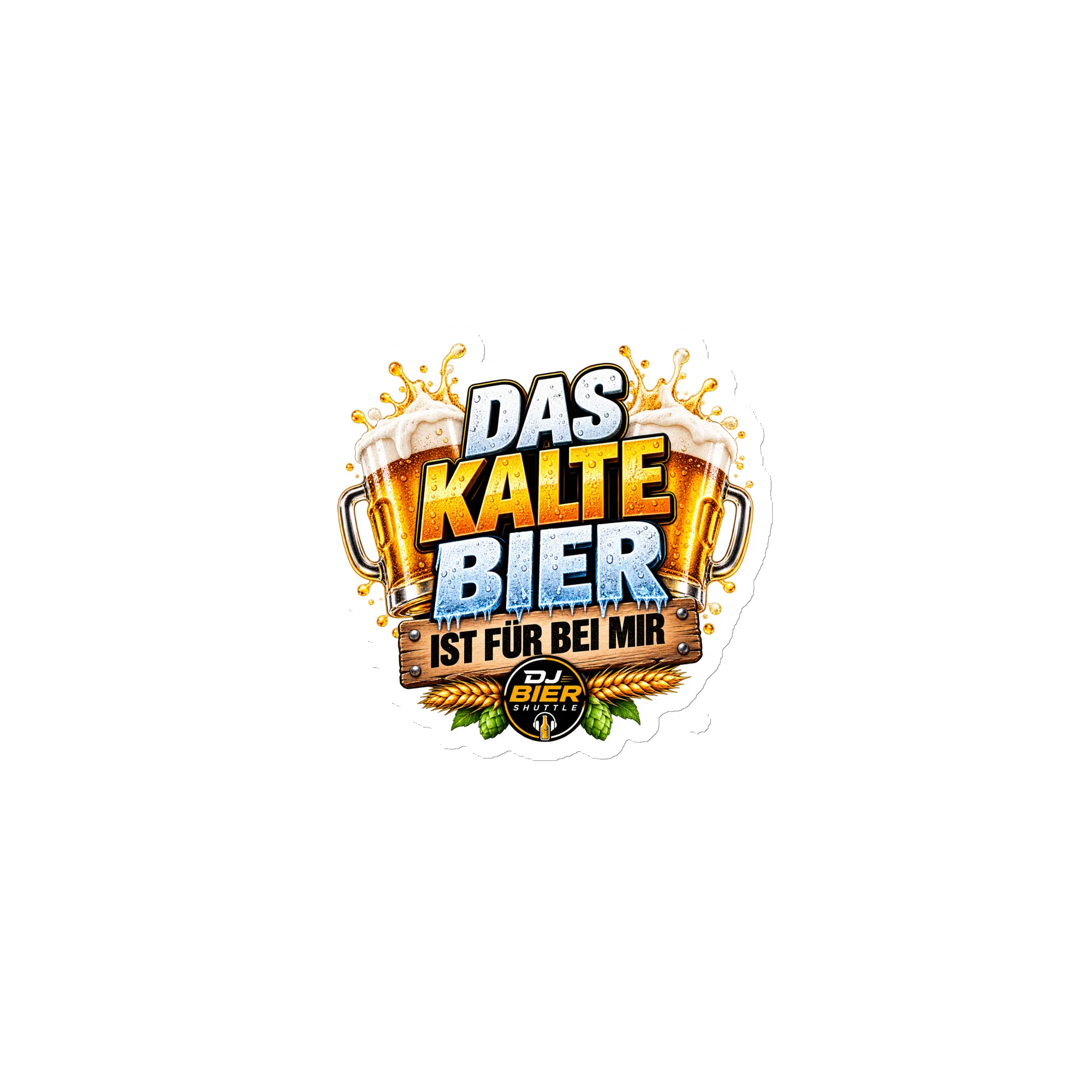 Das kalte Bier ist für bei mir (Schriftzug) Magnet product image (1)