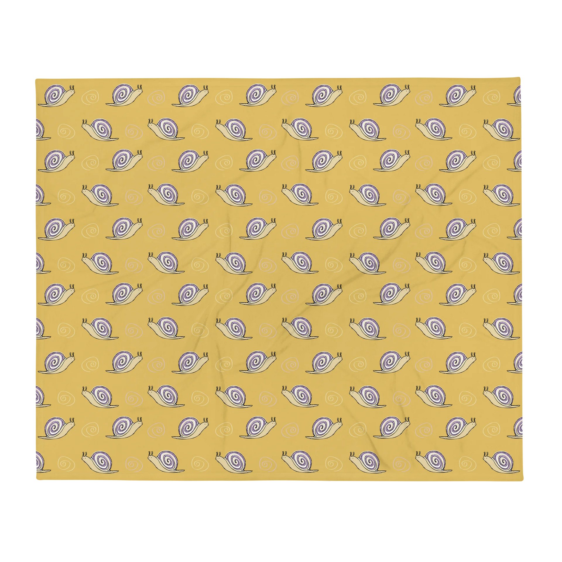Snail Doodle Patterned Throw Blanket product image (2)