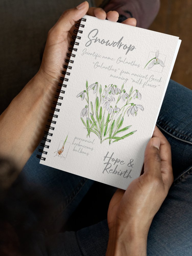 Snowdrop Flower Field Notes Style Notebook product image (8)