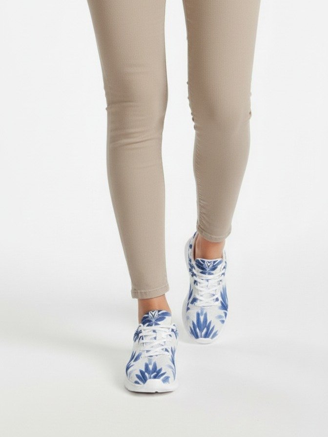 Women’s Blue Leaf Athletic Sneakers product image (5)