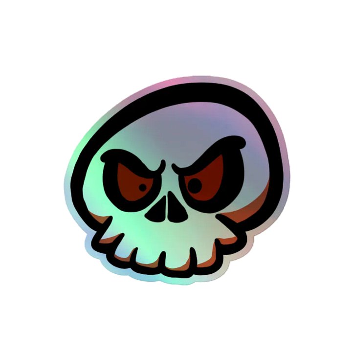 Mad Skull Holo Sticker product image (2)