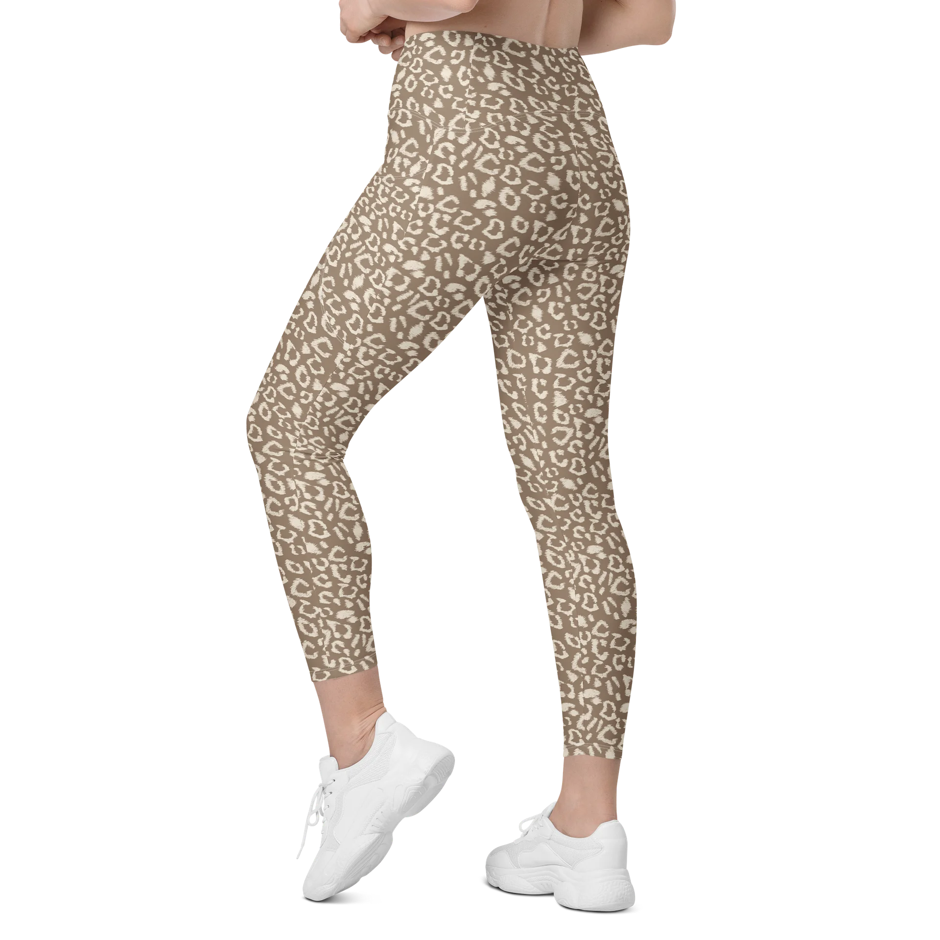 Comfortable Crossover Leggings with Bold Leopard Print product image (6)