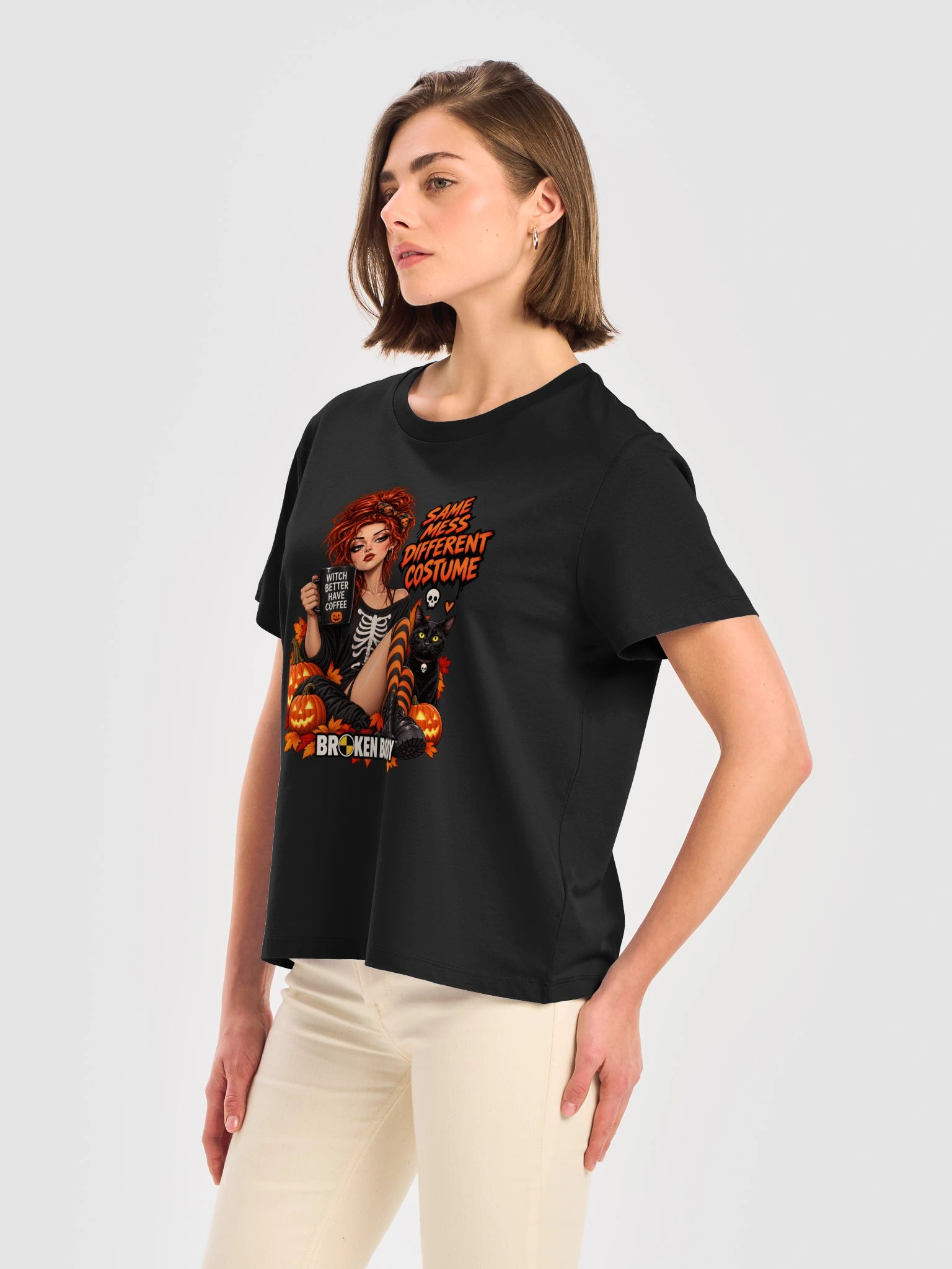 Funny Halloween Coffee Shirt — Same Mess, Different Costume | Holly-Ween™ product image (9)