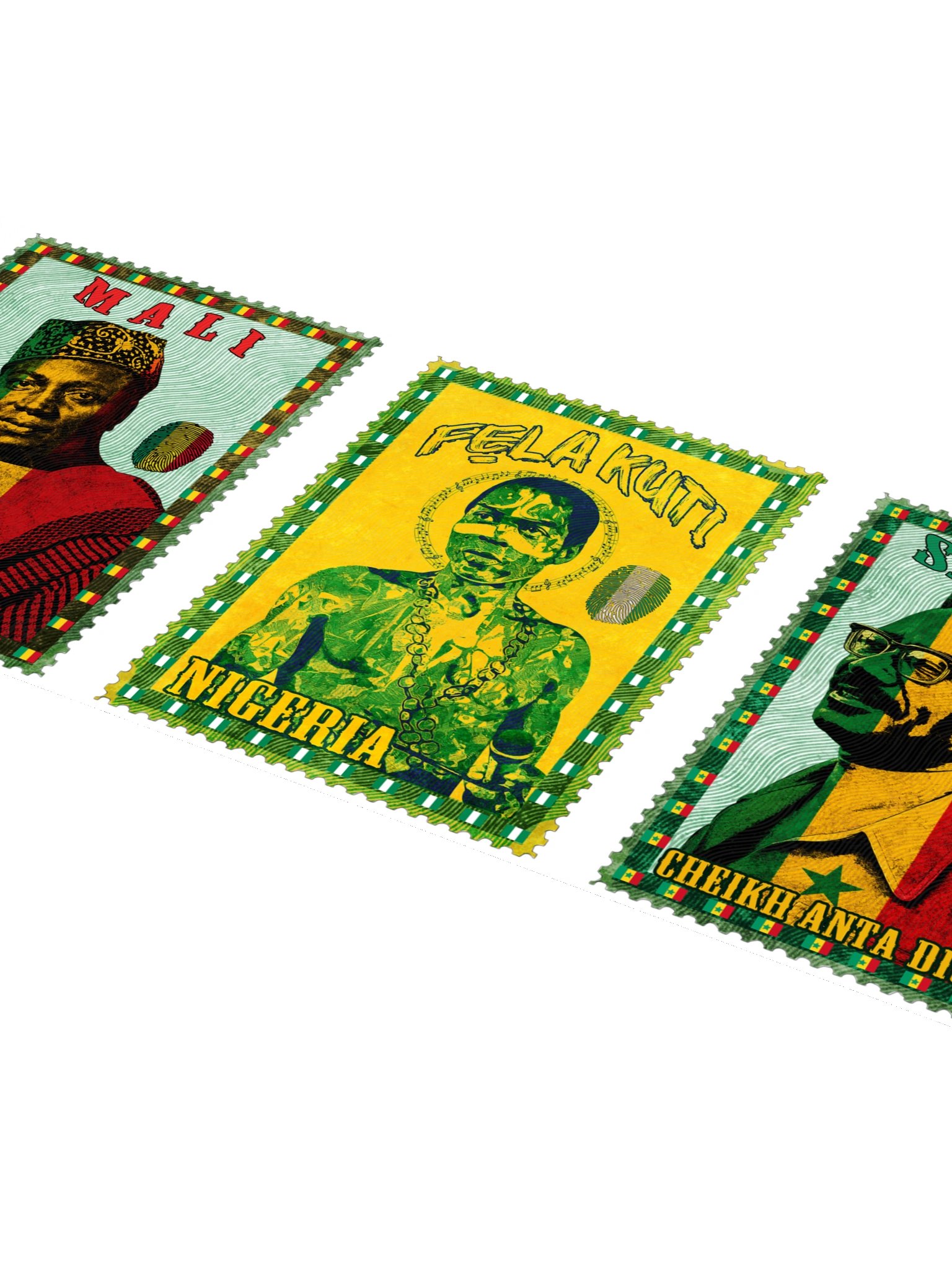 Pan-African Icons Sticker Pack | West Africa Vintage Stamps product image (5)