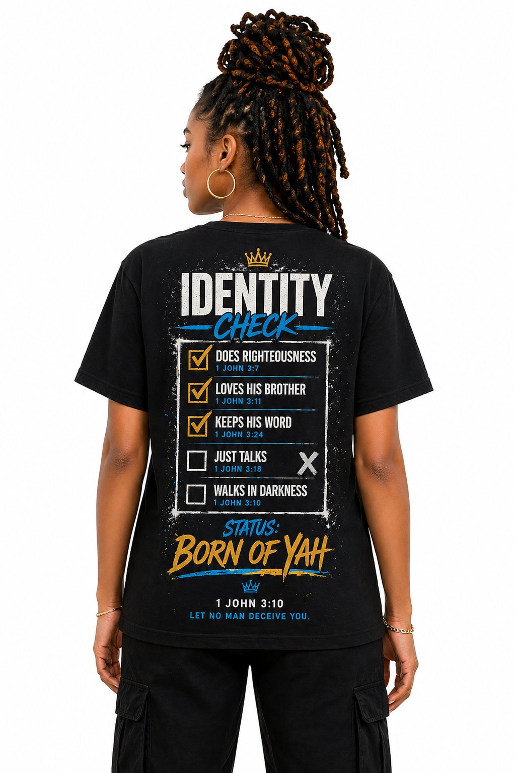 Born Different: Yah Women’s Tee (1 John 3) — Identity & Truth Streetwear Graphic product image (3)