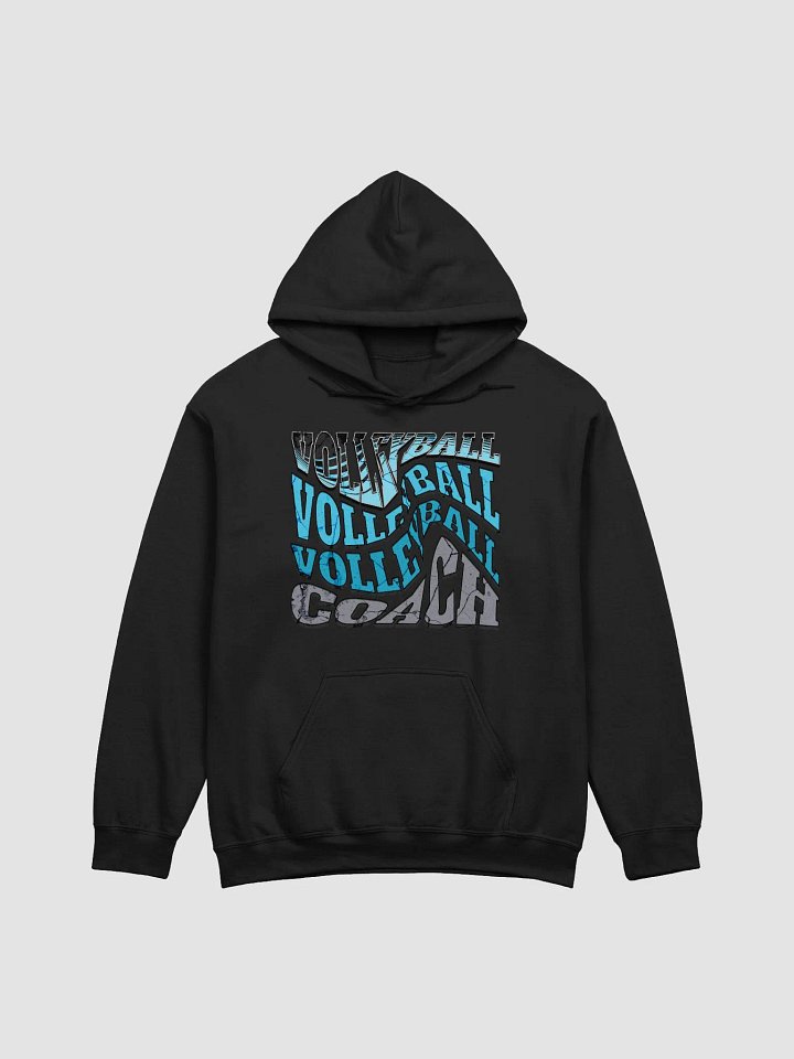 Mess Swirl Volleyball Coach Wavy Dynamic Hoodie product image (1)
