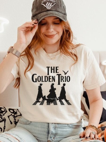 Golden Trio on Abbey Road Parody Vintage Parody Shirt product image (6)
