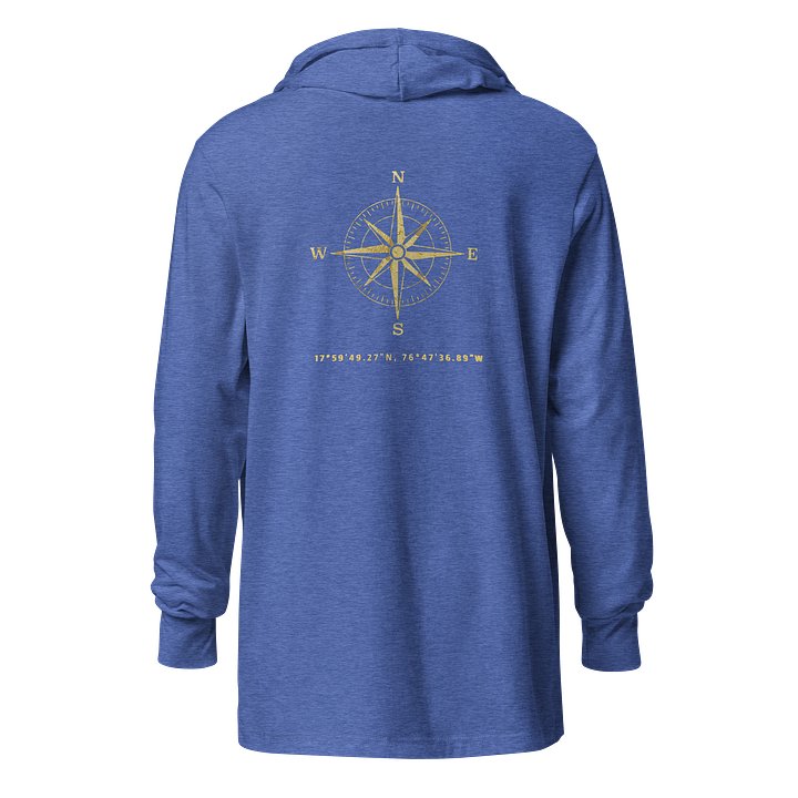 Compass - Jamaica - Vintage Gold | Unisex Hooded Long Sleeve Tee | 5 Colors product image (2)