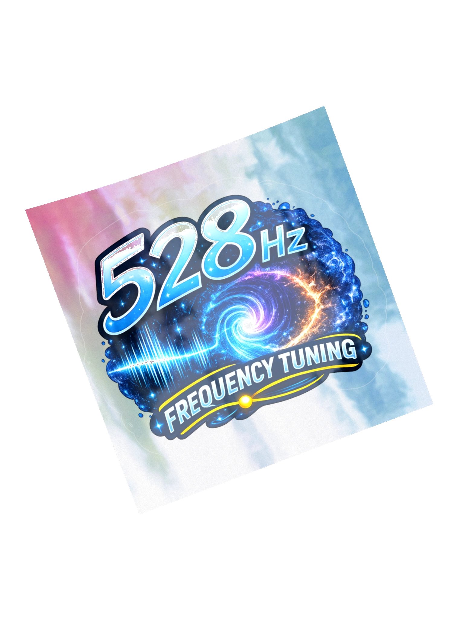 528 Hz Frequency Sticker on Holographic backing product image (13)
